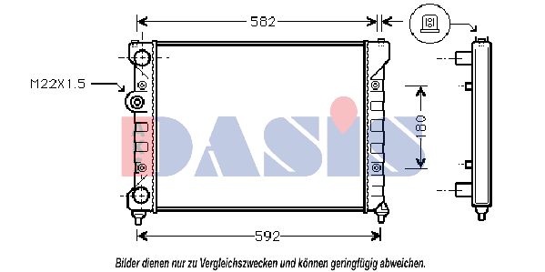 AKS DASIS radiatorius, variklio aušinimas 041970N